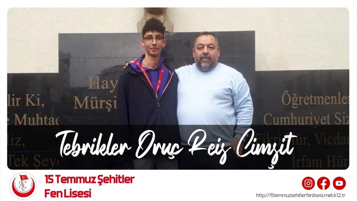 Tebrikler Oruç Reis Cimşit