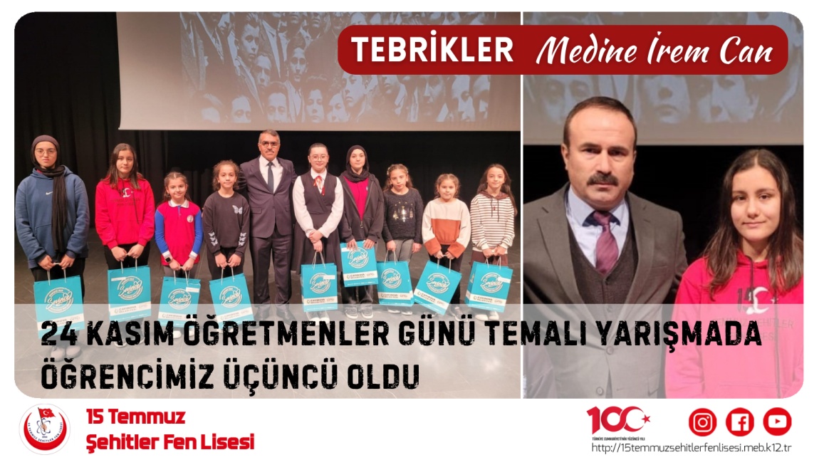 Tebrikler Medine İrem Can